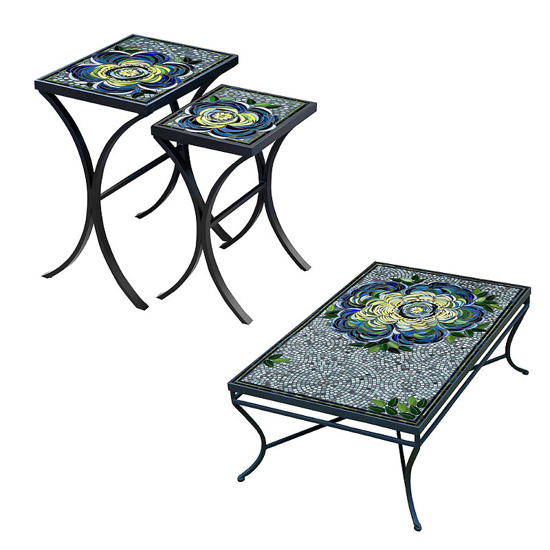 KNF Giovella Mosaics Rectangular Coffee and Side Tables