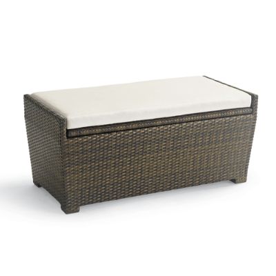 Small Tapered Wicker Storage Bench Tailored Furniture Covers