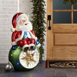 LED Santa on Ornament