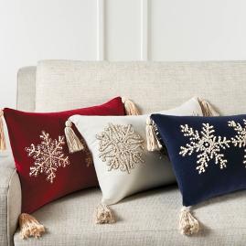 Courcheval Embroidered Decorative Pillow Cover