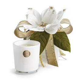 Lux 14oz Candle In Holiday Gift Box White