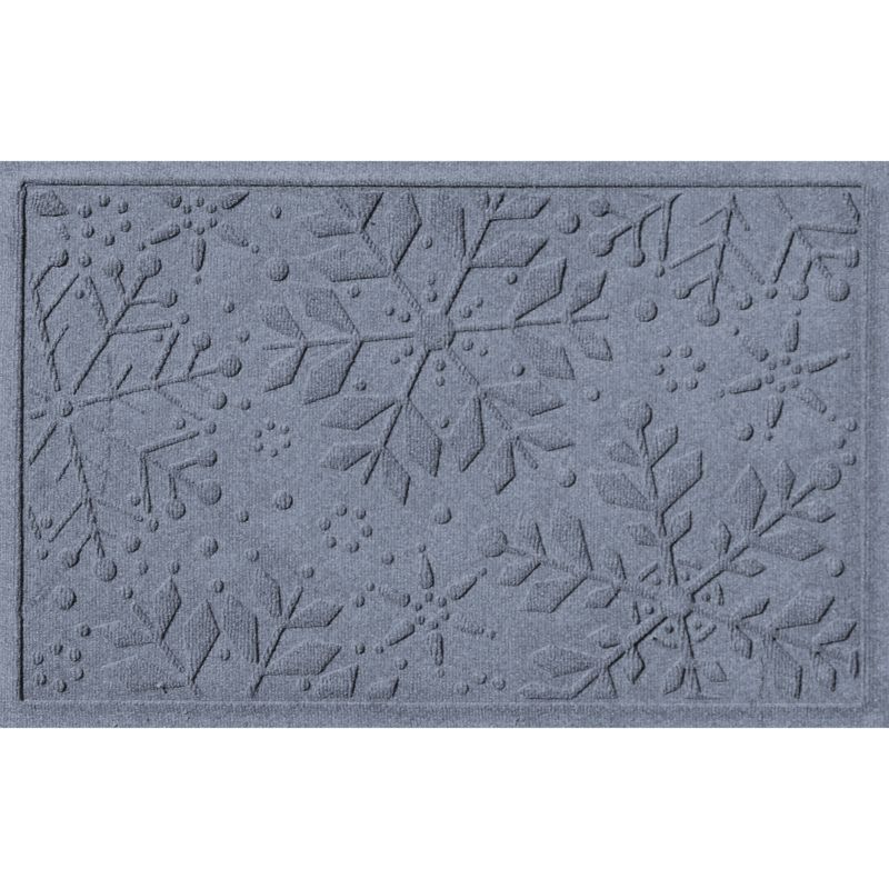 Frontgate Water And Dirt Shield  Snowflakes Mat In Blue