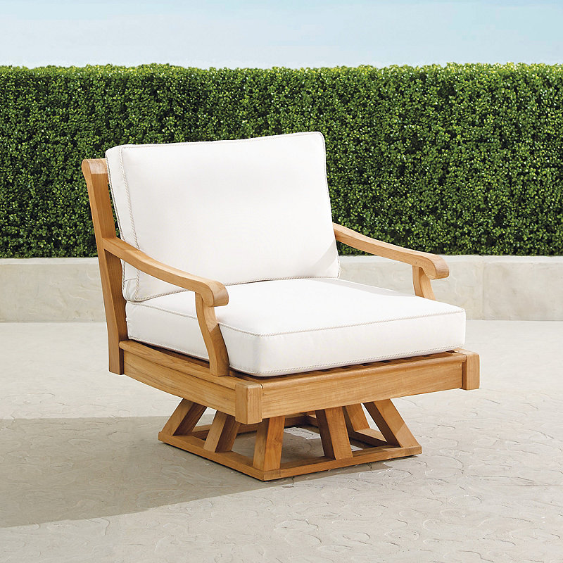 Frontgate Cassara Swivel Lounge Chair With Cushions