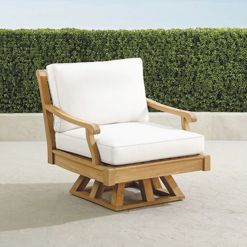 Frontgate Cassara Swivel Lounge Chair With Cushions