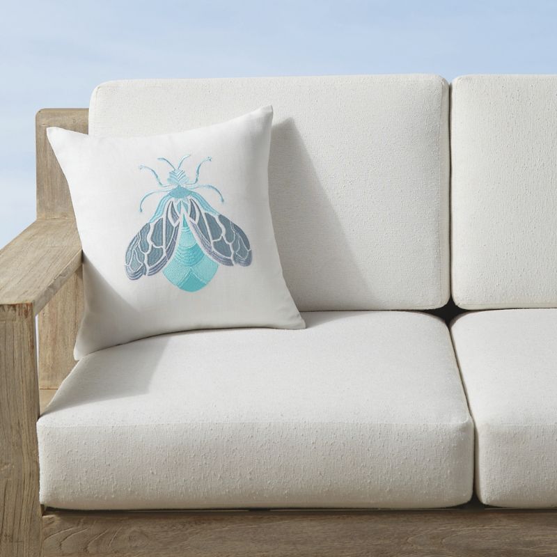 Frontgate Abeille Indoor/outdoor Pillow Cover In Abeille Glacier