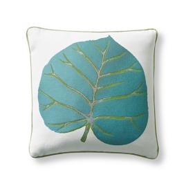 Frondes El Jardin Leaf Indoor/Outdoor Pillow