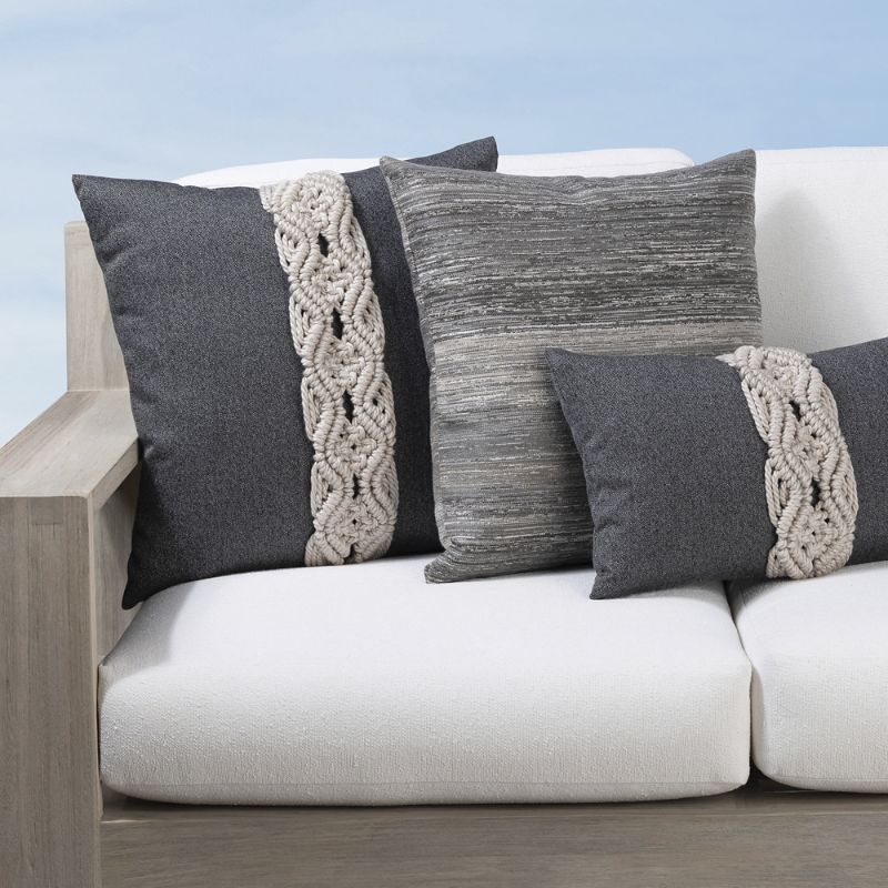 Shop Frontgate Textured Indoor/outdoor Pillow Collection By Elaine Smith In Gray