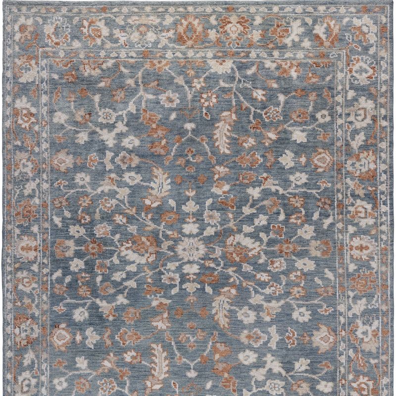 Frontgate Cosette Hand-knotted Area Rug In Blue