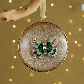 Glitter Cutout Butterfly Ornament