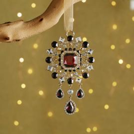 Bejeweled Teardrop Gem Ornament