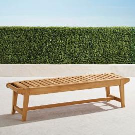 Cassara Backless Bench in Natural Finish