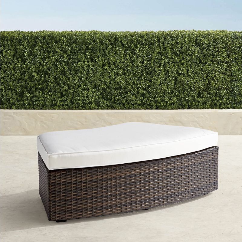 Frontgate Pasadena Curved Ottoman In Bronze Finish