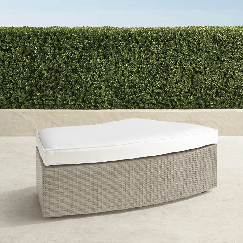 FRONTGATE PASADENA II CURVED OTTOMAN IN DOVE WICKER 