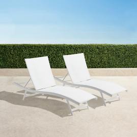 Balencia Sling Chaise Lounges, Set of Two