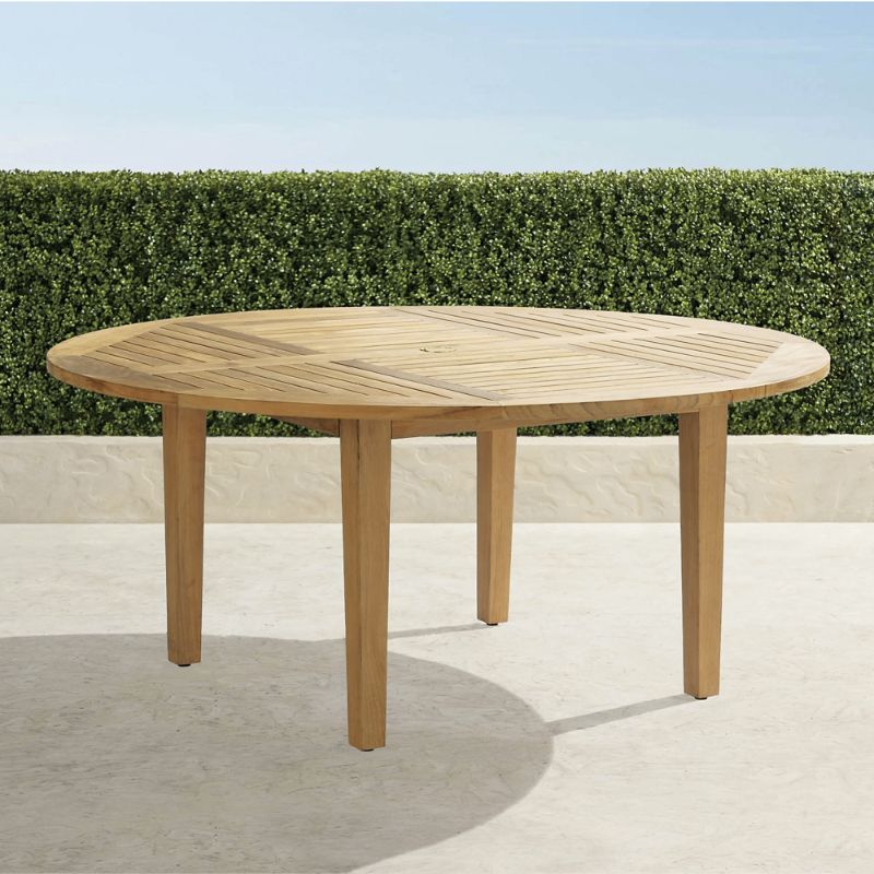 Frontgate Classic 60" Round Gathering Table In Natural Teak