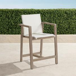 Resort Collection&trade; Newport Teak Counter Stool in White