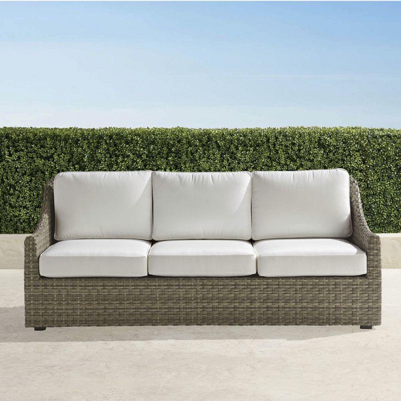 Frontgate Ashby Sofa With Cushions In Putty Finish