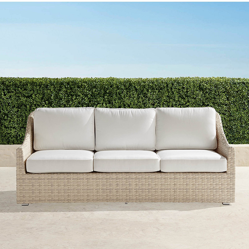 Frontgate Ashby Sofa With Cushions In Shell Finish