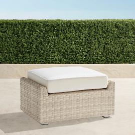 Ashby Ottoman with Cushion in Shell Finish