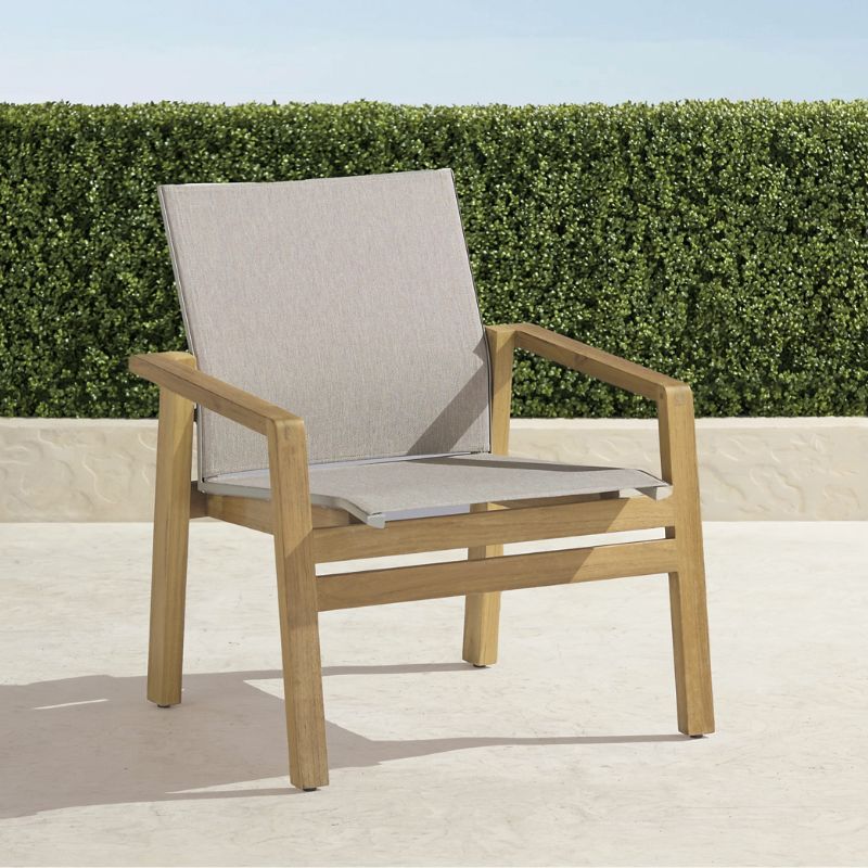 Frontgate Set Of 2 Newport Lounge Chairs In Natural Teak