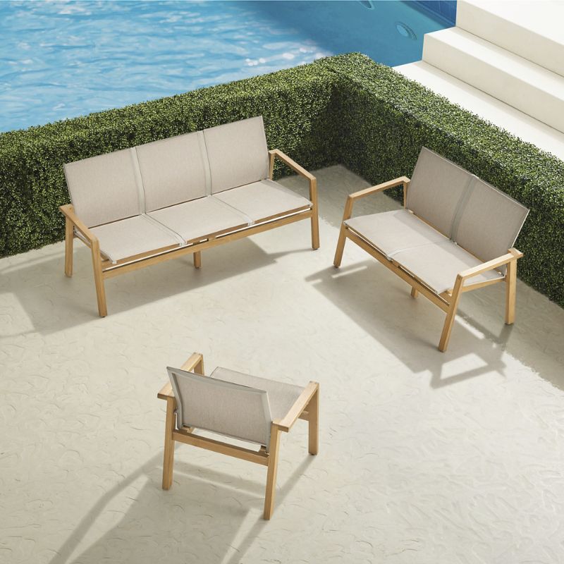 Frontgate Newport 4-pc. Sofa Set In Natural Teak