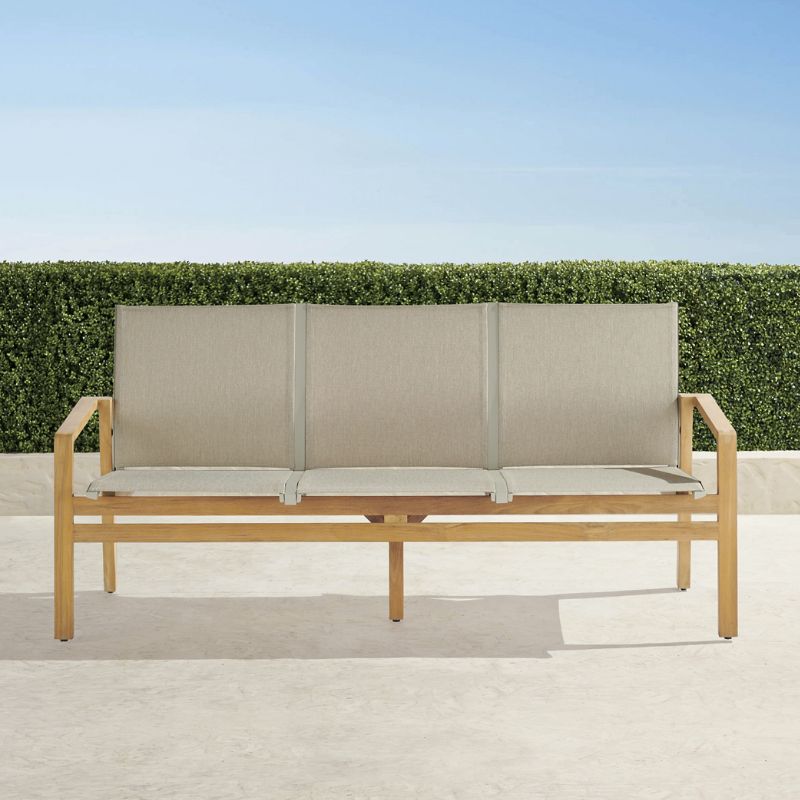 FRONTGATE NEWPORT SOFA IN NATURAL TEAK 