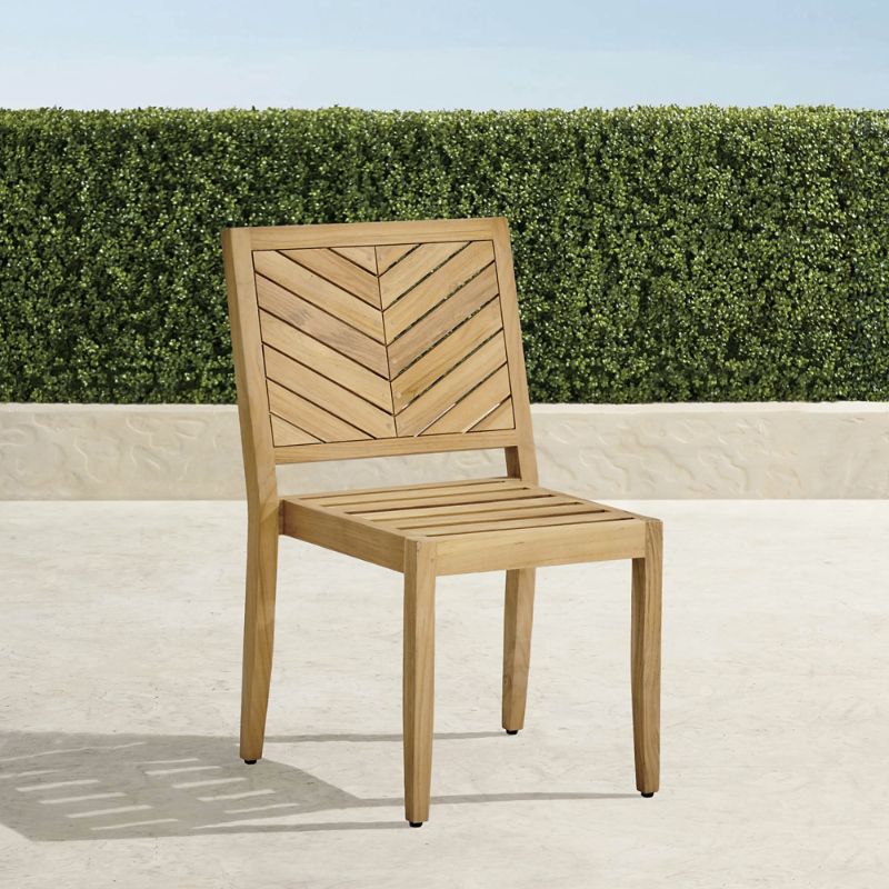 Frontgate Set Of 2 Westport Teak Dining Side Chairs In Natural