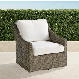 Ashby Swivel Lounge Chair with Cushions in Putty