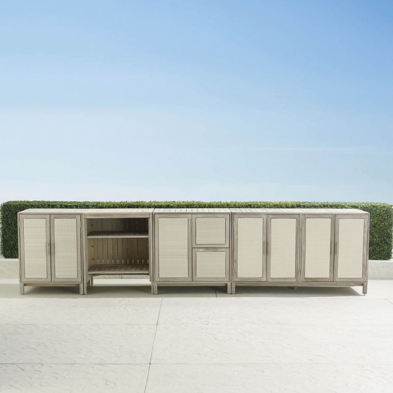 Frontgate Isola Outdoor Kitchen Tailored Covers In Gray