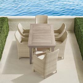 Ashby 7-pc. Rectangular Dining Set in Shell Finish