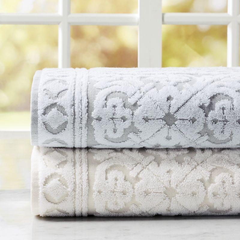 Frontgate Allure Textured Bath Towels In Carbon