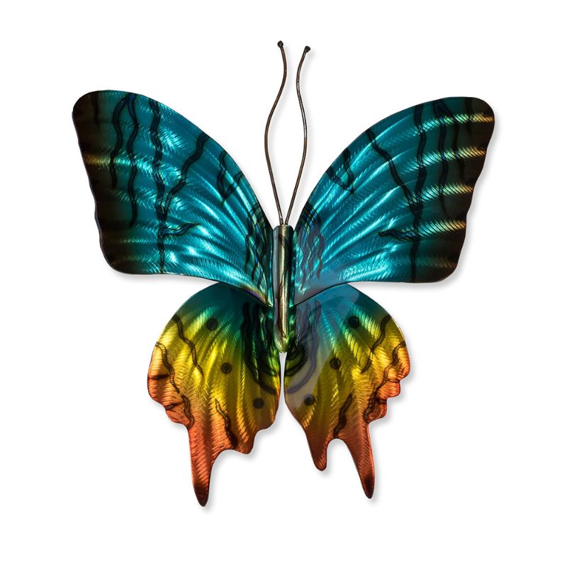 Frontgate Brilliant Butterfly Wall Art By Copper Art In Copper,blue