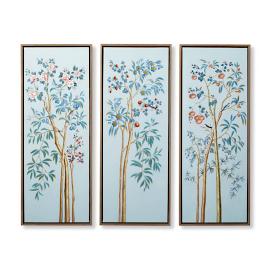 Flores Chinoiserie Garden Triptych