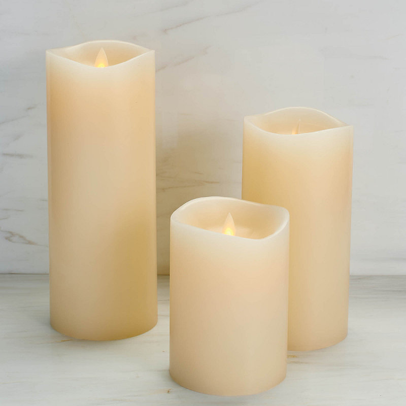 Flameless Wax Pillar Candles