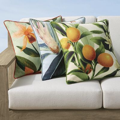 New York Botanical Garden Floral Indoor/Outdoor Pillow