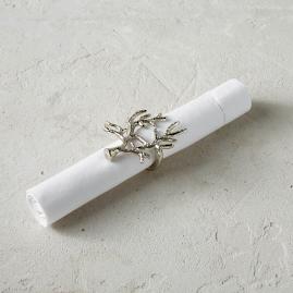 Coral Napkin Rings, Set of Four
