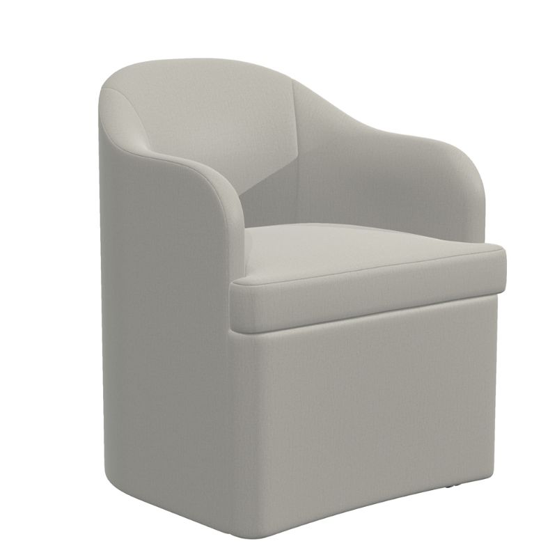 Frontgate Delphine Dining Chair In Dove Velvet Performance
