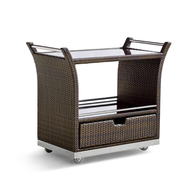 Frontgate Ultimate Serving Bar Cart Tailored Cover In Gray