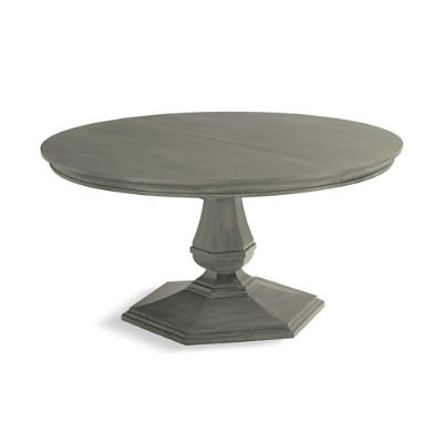 Hunter Expandable Round Dining Table in Stone Gray