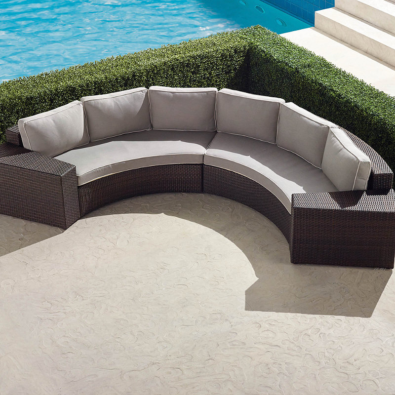 Pasadena II 4-pc Modular Sofa Set in Bronze Finish