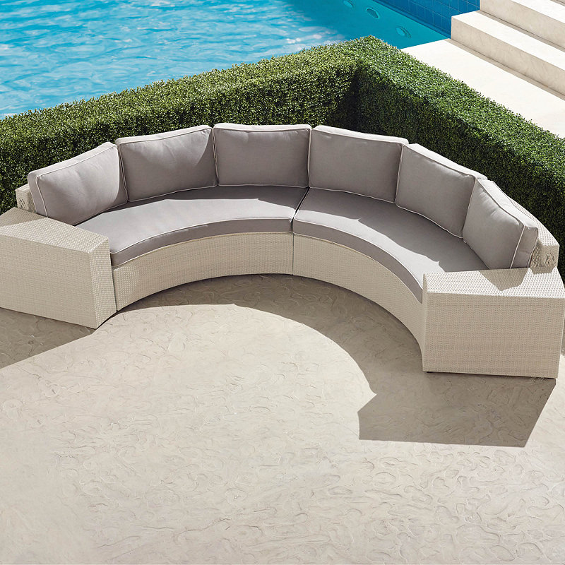 Pasadena II 4-pc Modular Sofa Set in Ivory Finish