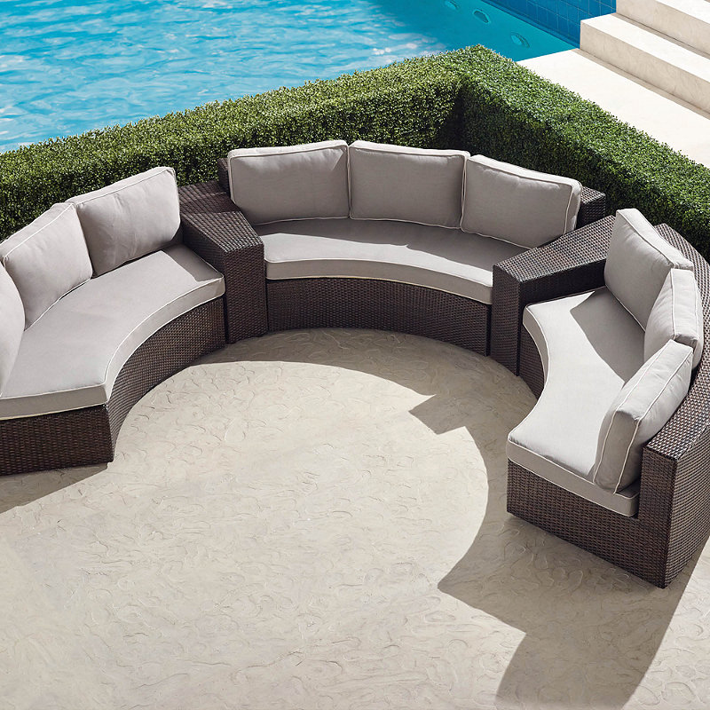 Pasadena II 5-pc Modular Sofa Set in Bronze Finish