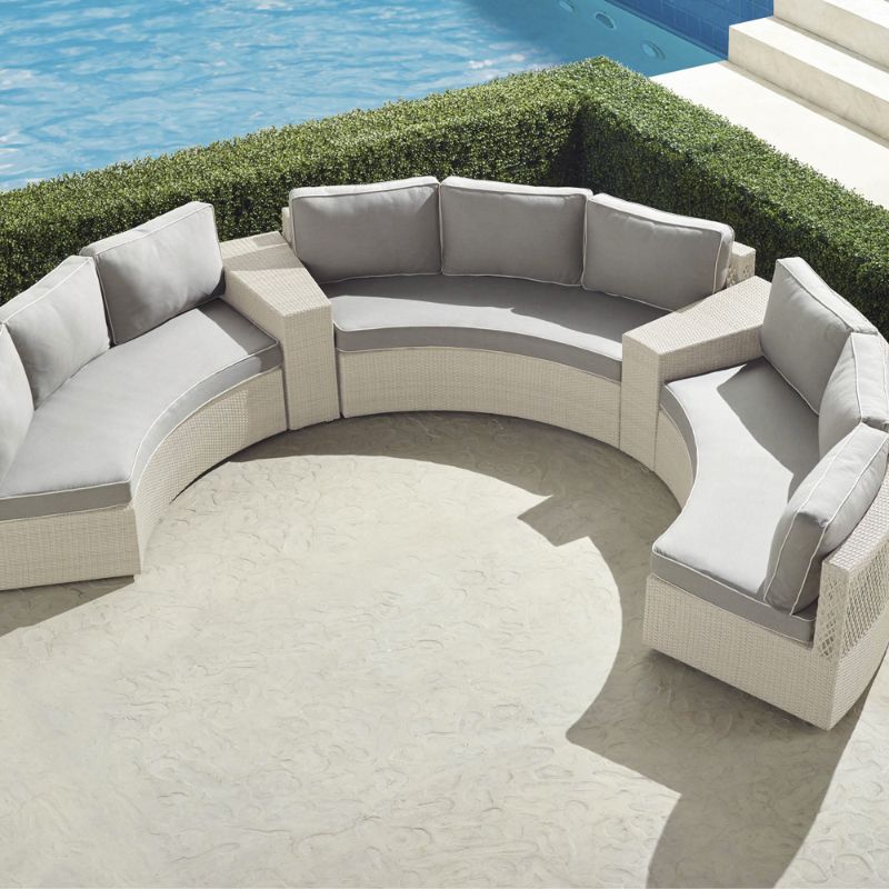 Frontgate Pasadena Ii 5-pc. Modular Sofa Set In Ivory Finish