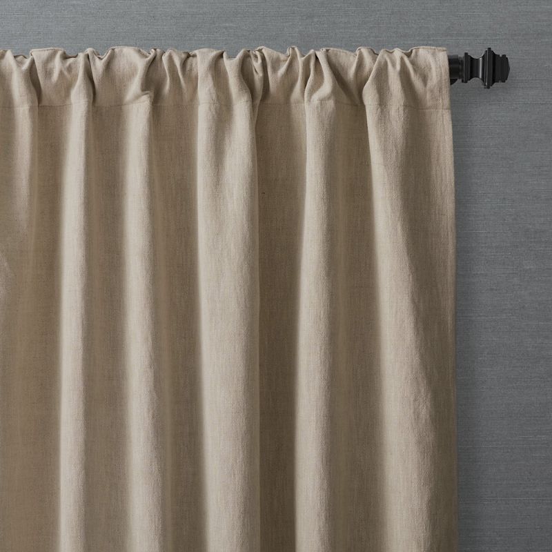 Frontgate Linen Cotton Curtain Panel In Gray