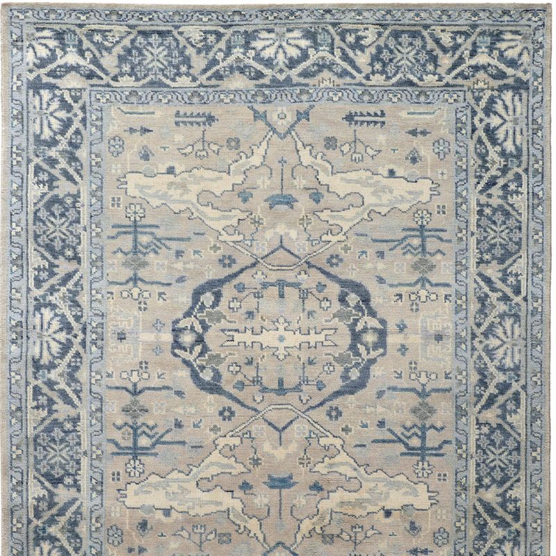 Frontgate Darcy Hand-knotted Area Rug In Blue