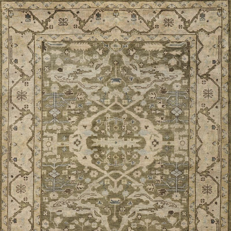 Frontgate Darcy Hand-knotted Rug In Green