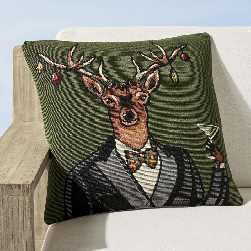 Frontgate Mr. Deer Indoor/outdoor Pillow