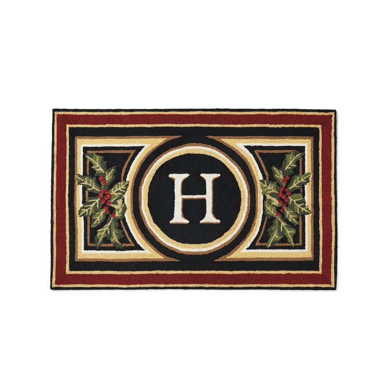 Frontgate Wingate Festive Monogrammed Door Mat