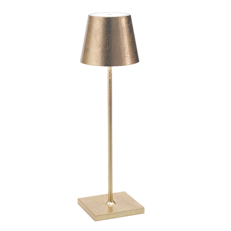 Frontgate Spencer Indoor/outdoor Cordless Rechargeable Table Lamp In Gold