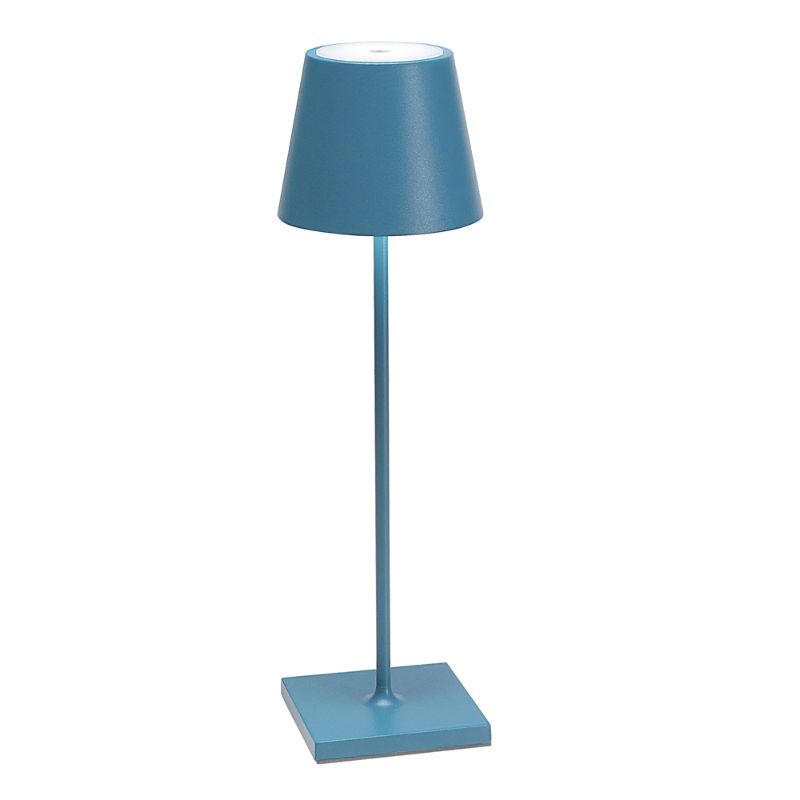 Frontgate Spencer Indoor/outdoor Cordless Rechargeable Led Table Lamp In Blue
